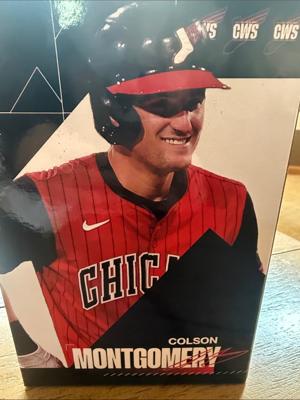 NIB Colson Montgomery Baseball Bobblehead - Red & Black uniform - Picture 4 of 6